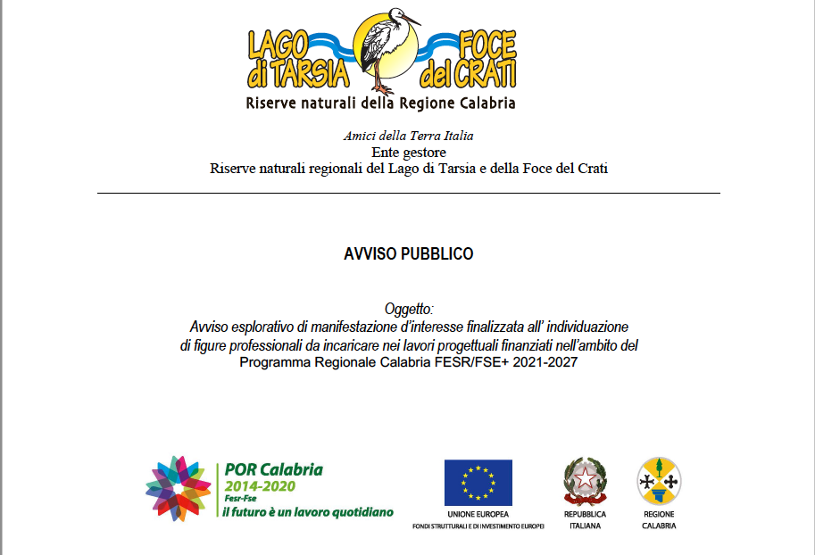 Al momento stai visualizzando AVVISO ESPLORATIVO DI MANIFESTAZIONE D’INTERESSE PER L’INDIVIDUAZIONE DI FIGURE PROFESSIONALI