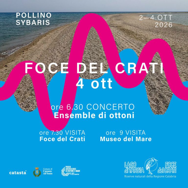 Scopri di più sull'articolo Pollino Sybaris itinerari e musica fa tappa nella Riserva Foce del fiume Crati￼